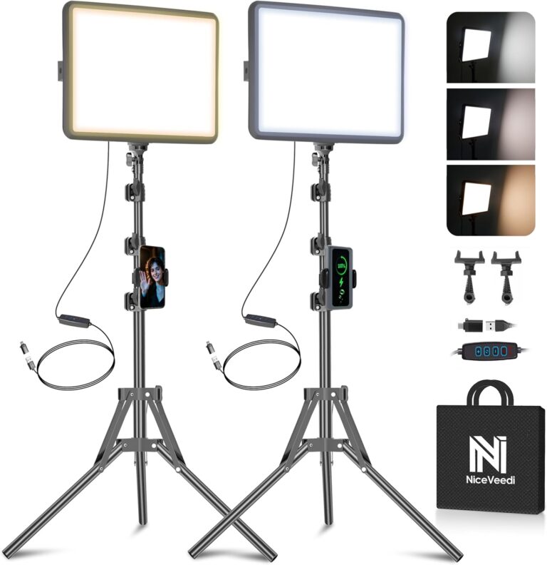 LED Video Light Kit: Dimmable Photography Lighting
