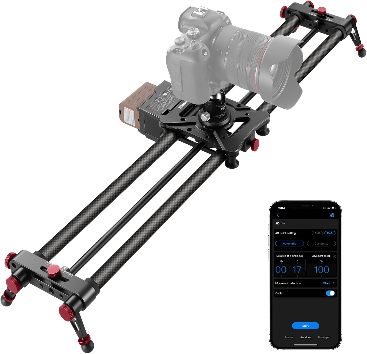 NEEWER Motorized Camera Slider with App Control