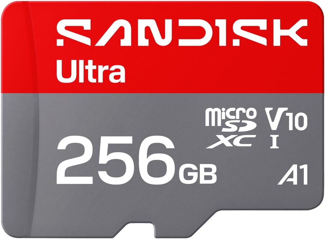 SanDisk 256GB Ultra microSD Card, 195MB/s